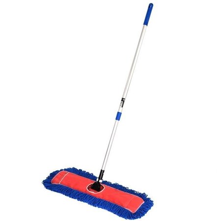 ALPINE INDUSTRIES Alpine Industries ALP435-24 24 in. Microfiber Floor Dust & Dry Mop Set with 35 to 60 in. Adjustable Handle ALP435-24